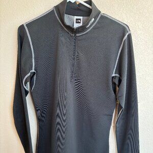 The North Face grey compression quarter-zip base layer